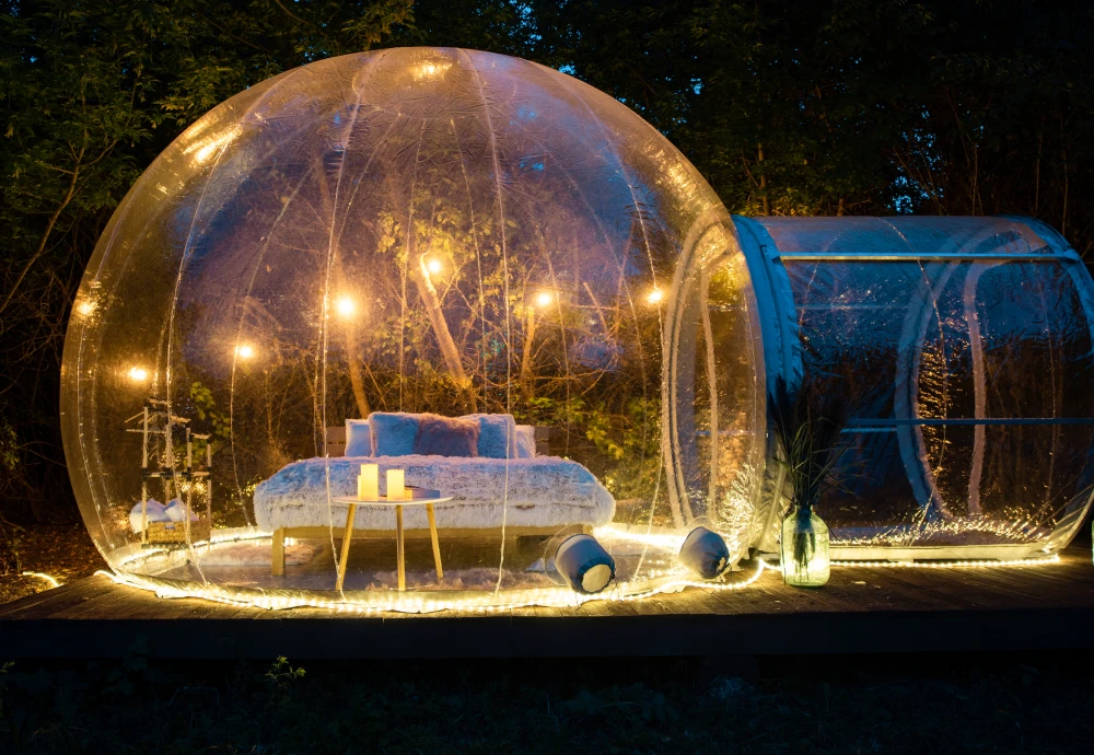 outdoor bubble tent for winter